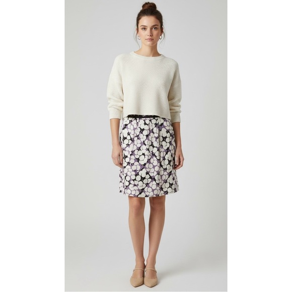 Anthropologie Floreat Silk Ocean Mist Skirt Sz. 4 BNWT - Picture 2 of 15